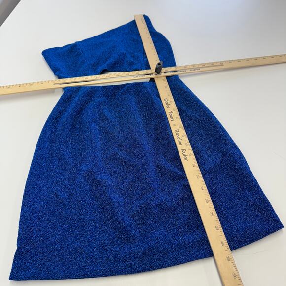 Hello Molly Dress Womens 6 Blue Craving You Deserve Cutout Mini One Shoulder - Picture 13 of 13